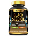 Cápsulas de óleo de semente preta Suplemento - Fórmula 4in1 - Combine com Vitamina C, Vitamina E - Saúde Digestiva, Suporte Imune - Rico em Nutriente - 150 Cápsulas de Softgel