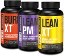 Fábrica Jacked Burn-XT Clinicamente estudado Queimador de gordura termogênico (120 cápsulas), Lean PM Nighttime Fat Burner e Ajuda ao Sono (120 cápsulas), Lean-XT Caffeine-Free Weight Loss Supplement (60 cápsulas)