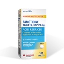 Glenmark Comprimidos de Famotidina, 20 mg, Redutor ácido para alívio da azia, 100 contagem
