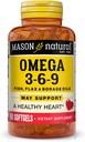 Mason Natural Omega 3-6-9 com peixe, linhaça, & Óleos de Boragem, 60 Softgels