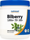 Nutricost Bilberry Powder 250 Grams - Gluten Free e Non-GMO