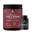 Cápsulas de Zinco Nutrição Antiga, 30 Count + Multi Colágeno Protein Powder, Sem sabor, 40 Servings