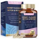 Rim Cleanse Detox & Repair, Pills Chanca Piedra & Cranberry para controle de bexiga, suporte máxima força alívio da dor urinária para quebrador de pedras do rim, Cranberry Urinary Tract Saúde para mulher