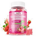 Gummies de colágeno do suplemento da glutationa: L-Glutamina contém vitaminas do colágeno marinho C, E, D&B12 Gummies de glutationa 1000mg para fórmula anti-envelhecimento e fortalecer ossos