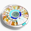 Dispensador automático de comprimidos atualizado para idosos com alarme: Máquina de dispensador de comprimidos inteligente com 28-slot, tecnologia Mix-Proof & XL LCD, durabilidade melhorada para gerenciamento de medicina diária
