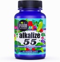 O Movimento Alimentar - Alkalize 55, 55 Alimentos Fermentados com Black Earth Humic Fulvic Trace Minerals, Eletrólitos, pH Balanço, Imune Boosting, Vegan - 60 Tampas Vegetais