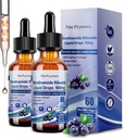 2 Pacote NAD suplementos para mulheres e homens, NAD Nicotinamida Riboside Resveratrol 900mg & Quercetin, Niacin, Colágeno, Biotina, líquido NAD Plus Suplemento NR900 para anti-envelhecimento da pele energia Longevidade Foco