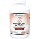 Laboratórios Wonder Enzimas proteolíticas Bromelaína Papaína Pancreatina Tripsina 550 mg Total com Amylase, Lipase padronizada e Protease, 300 comprimidos