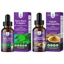 Pacote de Potent Liquid Kava Kava Drops Suplemento com Kavalactones para melhor sono e USDA Organic Ashwagandha Liquid Drops - Extrato de raiz de Ashwagandha para estresse e suporte de humor para adultos
