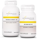 Integrative Therapeutics Bundle with Berberine, 60 Cápsulas & Theracurmin HP, 120 Cápsulas - Berberine para Suporte Metabólico* - Suplemento de Theracurmin Isso é 27x Mais Biodisponível*