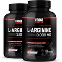 Força fator L-arginina, suplemento de óxido nítrico com BioPerine para ajudar a construir músculo e apoio mais forte fluxo de sangue, circulação, entrega de nutrientes, e bombas, L-arginina 3000mg, 150 contagem (Pacote de 2)