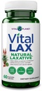 Vital Planet - Vital Lax Natural Laxative Cleanse Supplement for Occasional Obstipation, with Magnesium Hydroxide, Slippery Elm, Aloe, and Triphala to Support Bowel Regularity 60 Cápsulas