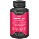 Naturalis Vegan Pré-Natal com Especrum Omega-3 completo , Algae DHA, EPA, DPA, Vitamina D3 & Fólica ativa L 5-MTHF , Sociedade Vegan Certificado, Sustentável Fonte, Não-GMO & Soy Livre , 120 Veggie Softgels