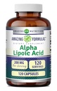 Fórmulas surpreendentes Ácido Alfa Lipóico 200 Mg Suplemento de Ácido Amino Cápsulas Não-OGM Não-Gluten-Free □ Made in USA (1 Pack □ 120 Count)