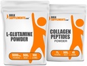 BulkSuplementos L-Glutamina 500g + Colágeno Peptídeos 500g Bundle