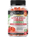 Apple Cider Vinagre Gummies para perda de peso - ACV Gummies com a mãe para mulheres e homens - Energia Boost Bloat Digestive & Imune Support - Vitamina B12 B6 B 9 Ácido Fólico - Vegan Detox Cleanse - 90Ct