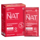 Pruvit - Keto//OS NAT - Morango Peach Charged Drink Mix com C-Med 100, L-Taurine, Vitaminas B6 & B12, Suplemento de Cetona - 18,5g