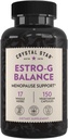 Crystal Star Estro G Balance Supplement (150 Cápsulas) – Herbal Menopausa Suporte com Preto Cohosh, Rehmannia, Damiana & Alcaçuz – Vegetariano e Não-GMO