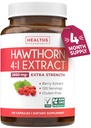 Super Potent Hawthorn Berry Extract Cápsulas - Hawthorn Berry Suplemento feito de concentrado de força extra para apoiar coração e saúde digestiva - Vegan Non-GMO & Gluten Free (4 Mês de fornecimento)