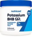 Nutricost Potássio sal BHB, Suplemento de cetona exógeno, 6.4g Beta-hidroxibutirato por serviço, 250 gramas