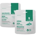 Suplementos de serotonina e natural l theanina □ Serotonin Suporte de humor & suplementos de alívio de estresse □ 5HTP 100mg + 250mg L cápsulas de teanina □ 2 Mês de fornecimento □ Vegan