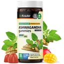 BIO KRAUTER Ashwagandha Gummies para Mulheres e Homens - 2000 mg de força - 90 mastigações para apoio ao humor - Chewable Ashwagandha Suplementos - Vegan - Mango Flavor