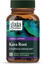 Gaia Herbs Kava Kava Root, Vegan Cápsulas Líquidas, 60 Contagem - Suporta Equilíbrio Emocional, Calma & Relaxação, Potência Garantida 75mg Kavalactones ativos
