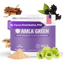 Amla Powder & Immunity Mistura Suplemento Superfood com Elderberry, 20x Ultra concentrado Amla, Suporte Imune, Feito com Ginger, Canela, hortelã, Groselhas indianas, Imunidade, 30 Servings