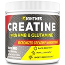 Creatina HMB, Creatina em pó para homens e mulheres, Creatina micronizada mono-hidratada para crescimento e recuperação muscular e aumento de força, desempenho, Creatina HMB com Glutamina, Gluten Free, 30 Servings