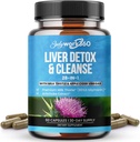 Detox e limpeza de fígado - 28-in-1 Fígado Reparação e suporte Suplemento para homens e mulheres com cardo de leite, Apple Cider Vinagre, extrato de raiz de dente de leão e extrato de alcachofra - Não-GMO, 60 Cápsulas