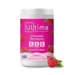 Ultima Replenisher Diária Electrolyte Powder Drink Mix – Açúcar grátis – Framboesa, 90 Servings – Hydration Powder com 6 Eletrolytes chave e Trace Minerals – Keto Friendly, Vegan, Não-GMO