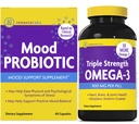 InnovixLabs Mood Probiótico & Triplo Omega Bundle Mood Probiótico (60 Cápsulas) Triplo Força Omega-3 Fish Oil (200 Softgel). Suporta Cérebro, Articulações e Saúde Imune*