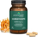 Suplemento de Nutrição Prominente Cordyceps - Promove Vitalidade - 1000 mg, 60 contagem