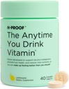 H-PROOF A qualquer hora que você beber vitamina, saúde do fígado e imunidade apoio com eletrólitos, cardo de leite, e vitaminas B & C - 40 comprimidos mastigáveis (20 Servões), Vegan, Limonada
