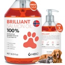 Óleo de salmão para cães - Pele saudável & casaco, todos naturais norueguês óleo de peixe Suplemento alimentar para animais de estimação, Omega 3 EPA DHA, Ideal para derramamento, alergia, coceira, pele seca, joint & saúde óssea - 16.9 Oz