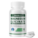 Glicecinato de magnésio 400 MG por serviço 100% quelatado para alta absorção, gentil no estômago, não-GMO, 90 Cápsulas Vegetarianas