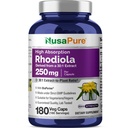 NusaPure Rhodiola Rosea 7,500mg 180 Cápsulas Veggie (Não-GMO, Extrato 30:1, Vegan & Gluten-Free) Bioperine