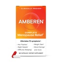 Amberen Menopausa Suplemento para Mulheres, 60 Cápsulas, clinicamente comprovadas, Ajuda a apoiar equilíbrio hormonal, Ajuda a aliviar 12 Sintomas de Menopausa: flashes quentes, suores noturnos, balanços de humor e mais