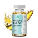 Força Tripla Wild Alaskan Omega-3 2500mg + EPA 1.300mg + DHA 1.200mg, Suplemento para Coração e Saúde Conjunta, 120 Softgels 60 Dia Fornecimento