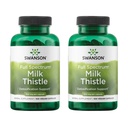 Swanson Milk Thistle - Suplemento de suporte de fígado de ervas - Fórmula natural que ajuda a manter a saúde geral e bem-estar - (100 cápsulas, 500mg cada) 2 Pacote