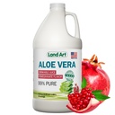 Terra Arte puro Aloe Vera Juice - Romã sabor - frio - Filet interno de folhas frescas orgânicas do Texas - Aid- 64 fl oz