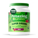 Amazing Grass Greens Misturar Superfood: Super Greens Pó com espirulina, chlorela, Raiz de beterraba em pó, enzimas digestivas, prebióticos e probióticos, Berry, 100 Servings (Packaging May Vary)