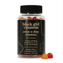 Vitaminas da menina preta Uma vez por dia - Gummy Multivitamin Womens - Vitamina A, B, C, E e Zinco. Multivitamin para as mulheres, Suporte Imune. Vegan, Gluten-Free. Feito nos EUA (30 fornecimento dia, morango)