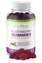 Natural BioScience Sambucus Elderberry Gummies com vitamina C & Zinco, Suporte imunológico para adultos e crianças, Antioxidante diário & Wellness Boost, 180 Vegan, Gluten-Free, Mastigable Elderberry Gummies