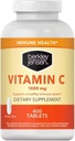 berkley jensen 1000 mg Suplemento de vitamina C (400 comprimidos), suporte diário de defesa imune de força extra para homens e mulheres, açúcar e ácido ascórbico sem glúten, puro