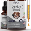 Zinco para cães - Dog Zinc Suplemento - Ajuda a apoiar a pele saudável, casaco, saúde imune e mais - Dog Zinc - Dog Skin and Coat Supplement - Skin and Coat Supplement for Dogs - 1 fl oz - Bacon Flavor