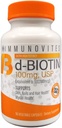 IMMUNOVITES Biotina de dose elevada (como d- Biotina, USP) 100mg (Equivalente a 100.000mcg) 90 Cápsulas, Alta Potência