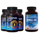 BioEmblem Antárctico Krill Oil Supplement Curcumina Clinicamente Estudada TurmiPure - Apoio Conjunto, Suplementos Clínicos de Inflamação Saudável