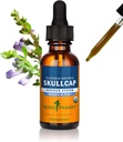 Herb Pharm certificado Skullcap orgânico extrato líquido para suporte do sistema nervoso, álcool de cana orgânico, 1 onça