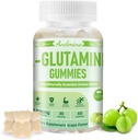 L-Glutamina Gummies 1000 mg, com Trealose, L Glutamina Suplemento Suporte Intestinal, Imune Boost & Muscle Health, para adultos e crianças, Não-GMO, Vegan, Gluten Free, Grape Flavor, 60